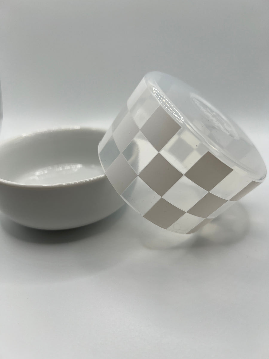 Clear White Checkered Boot After The Storm Creations